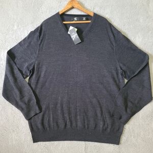 Brand NEW Calvin Klein Gray V-Neck Sweater